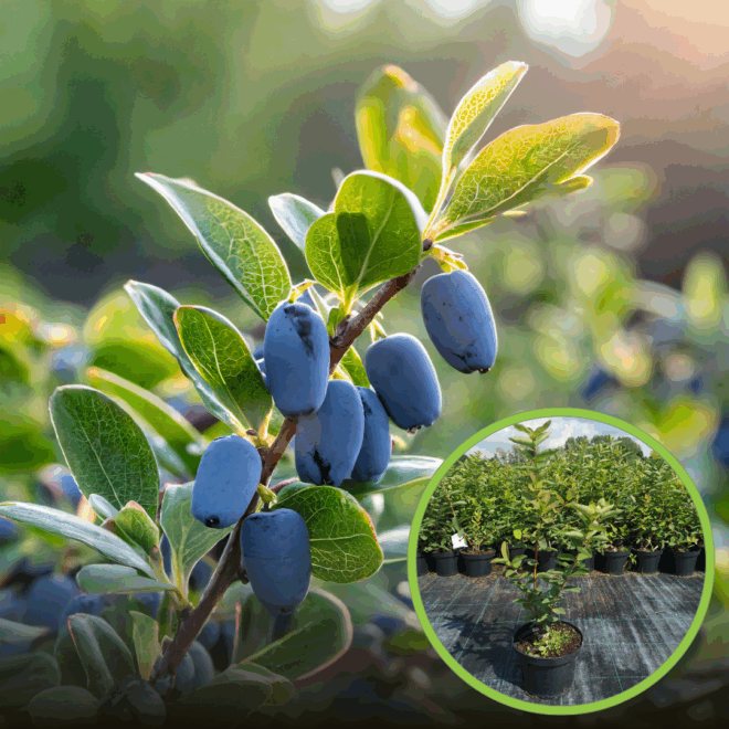 Jagoda kamczacka NIMFA - PÓŹNA ODMIANA Lonicera caerulea L. var. kamtschatica 'NIMFA ' 1