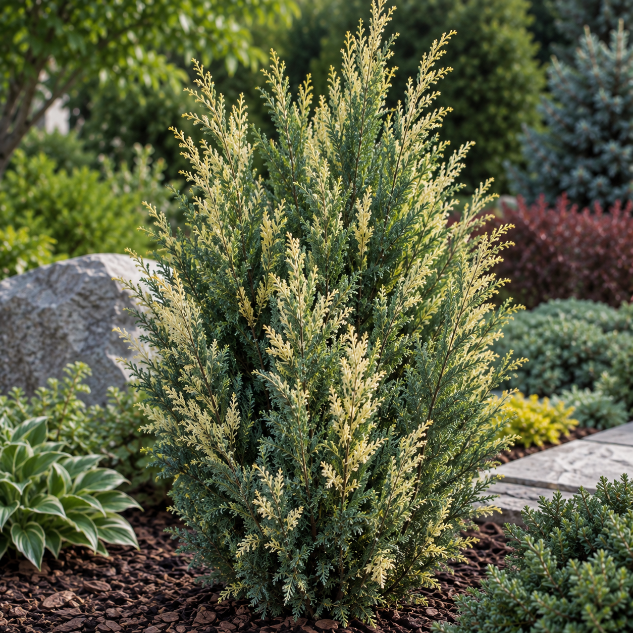 Jałowiec chiński ''Stricta Variegata'' Juniperus Chinensis Stricta Variegata 1