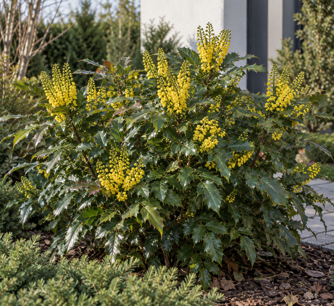 Mahonia pospolita Mahonia aquifolium 1