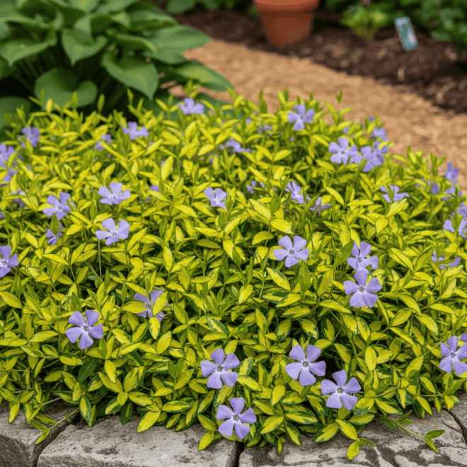 Barwinek pospolity Illumination Vinca minor 'Ilumination 3