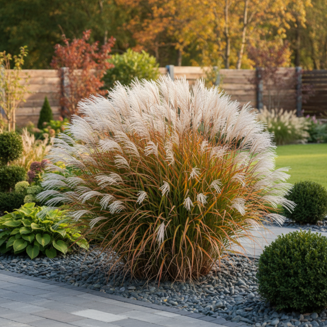 Miskant Chiński Malepartus Miscanthus chinensis 'Malepartus' 4
