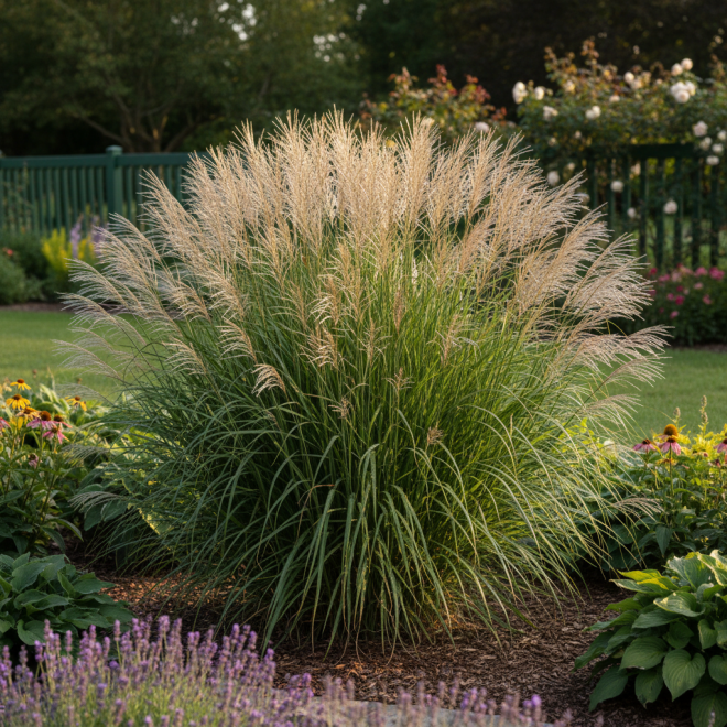 Miskant chiński 'Silberspine' Miscanthus sinensis 'Silberspine' 3