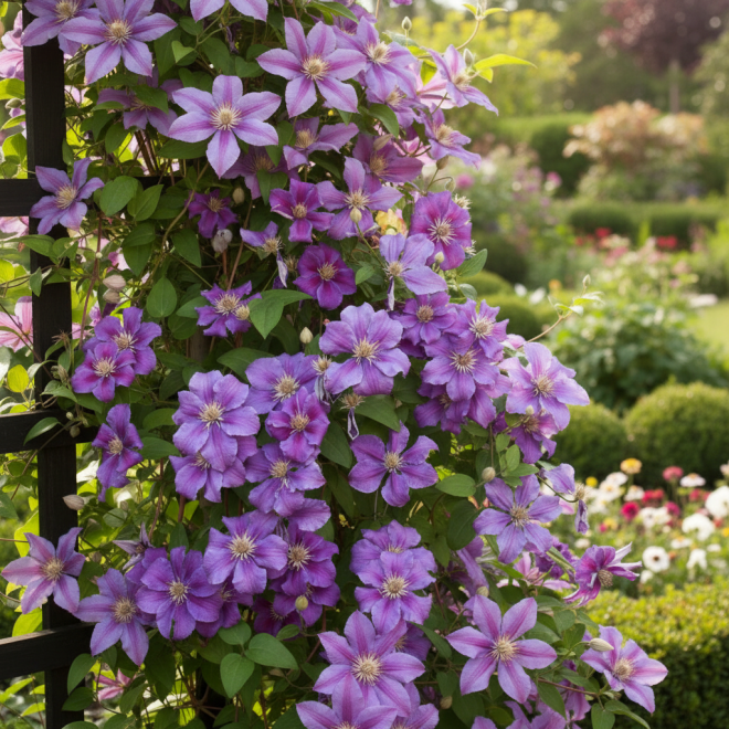 Powojnik Ashva Clematis Clematis 'Ashva ' 4