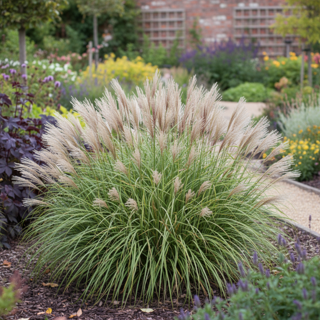 Miskant Chiński Yaka Dance Miscanthus sinensis ' Yaka Dance' 3