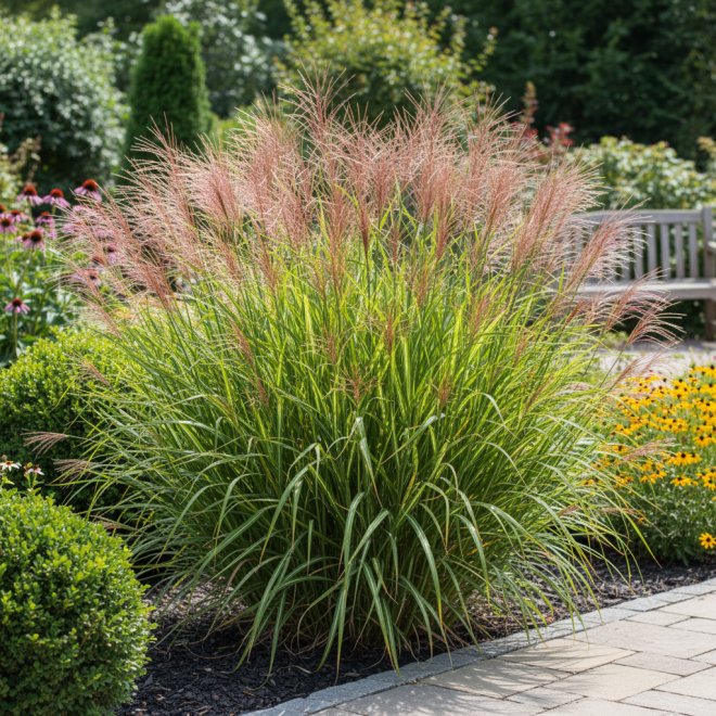 Miskant Giraffe Miscanthus sinensis 'Giraffe ' 3