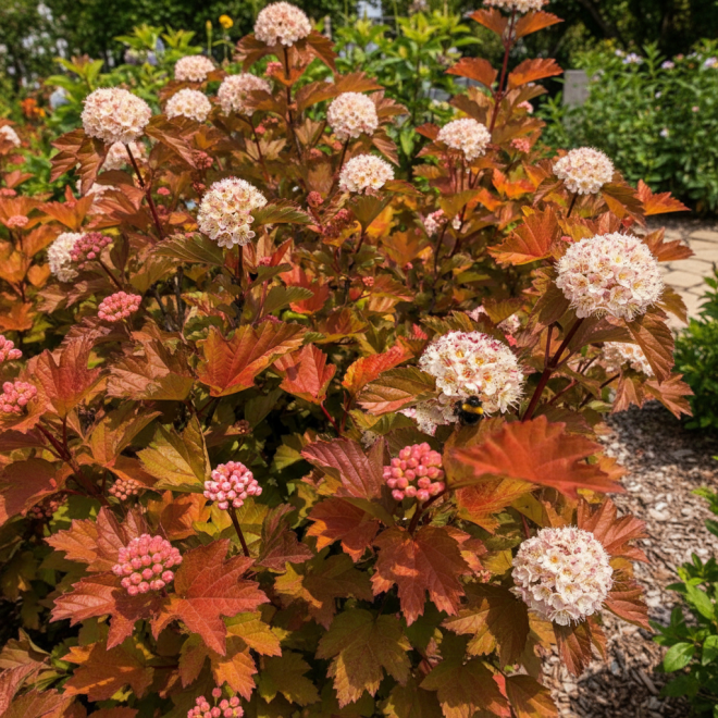 Pęcherznica kalinolistna 'Magic Ball' Physocarpus opulifolius " Magic Ball" 4