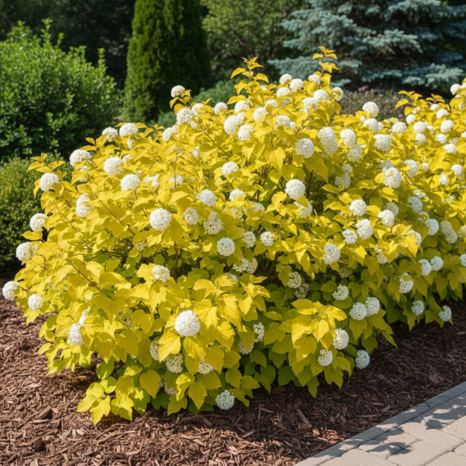 Pęcherznica kalinolistna Dart's Gold Physocarpus opulifolius " Dart's Gold " 3