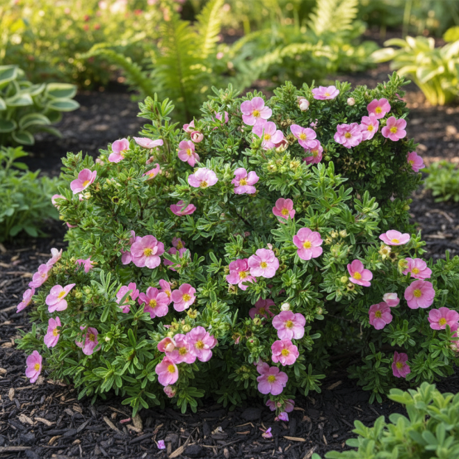 Pięciornik krzewiasty "Pink Gueen" Potentilla fruticosa "Pink Queen" 3
