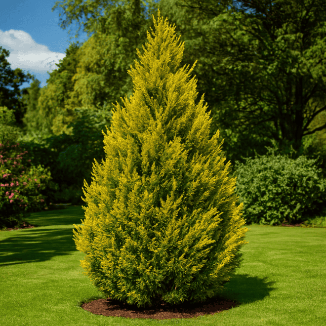 Cyprysik Lawsona Alumigold Chamaecyparis lawsoniana 'Alumigold' 1