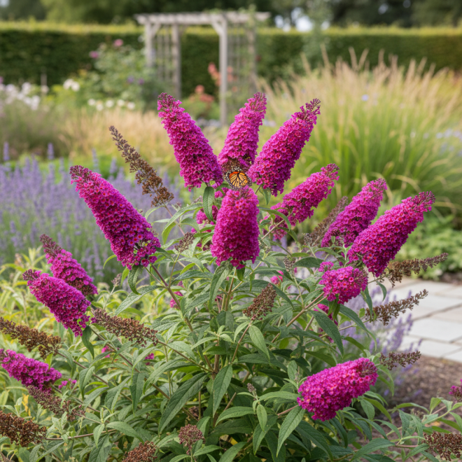 Budleja Dawida Magenta Munchkin Budleii davidii 'Magenta Munchkin' 3