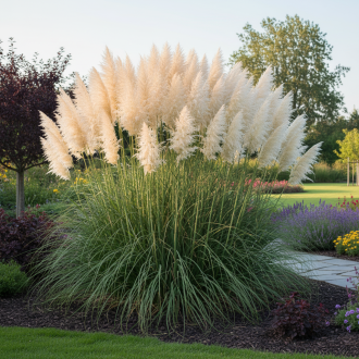 Trawa pampasowa White Feather Cortaderia selloana 'White Feather' 1
