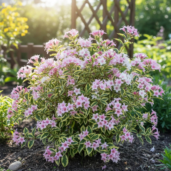 Krzewuszka cudowna "Nana Variegata" Weigela florida "Nana Variegata" 3