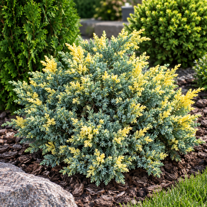 Jałowiec łuskowy ''Golden Flame'' Juniperus squamata Golden Flame 1