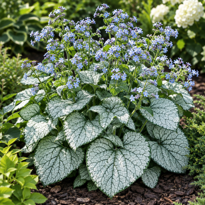 Brunera wielkolistna "Silver Heart" Brunnera macrophylla ' Silver Heart' 1
