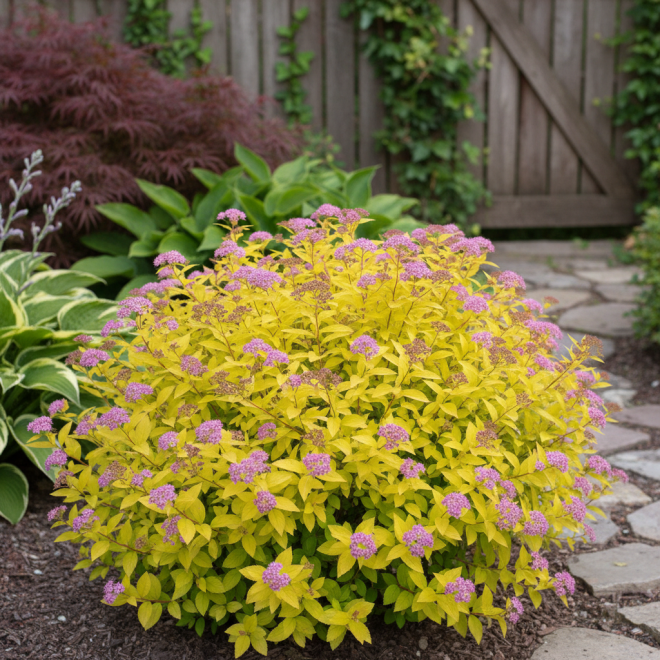 Tawuła japońska ''Golden Princess'' Spiraea japonica 'Golden princess' 3