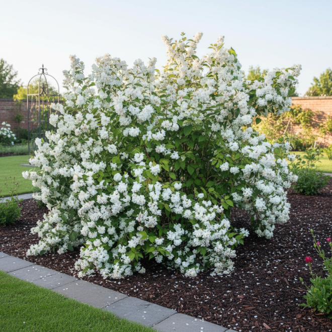 Jaśminowiec wonny Polar star Philadelphus Polar star 1